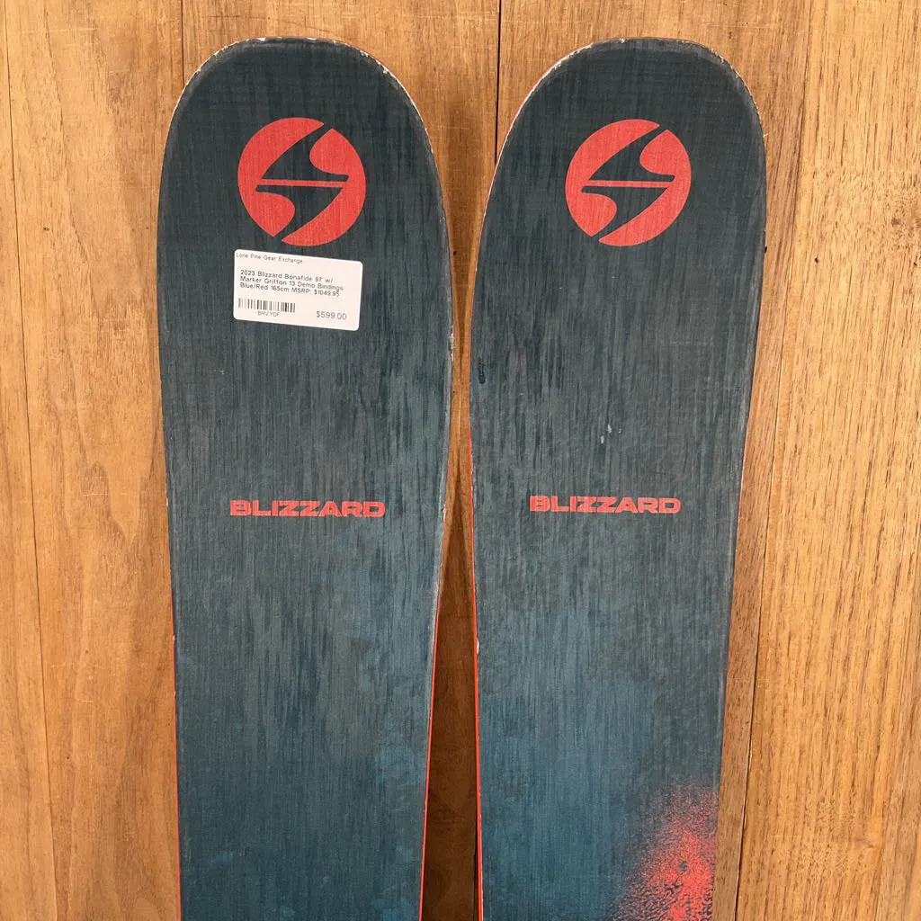 2023 Blizzard Bonafide 97 w/ Marker Griffon 13 Demo Bindings