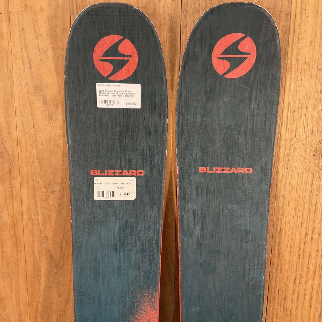 2023 Blizzard Bonafide 97 w/ Marker Griffon 13 Demo Bindings
