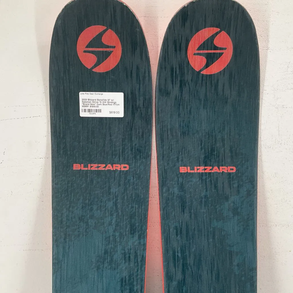 2023 Blizzard Bonafide 97 w/ Salomon Strive 13 GW Bindings *Brand New*
