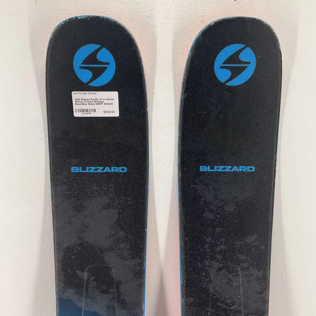 2023 Blizzard Rustler 10 w/ Marker Griffon 13 Demo Bindings
