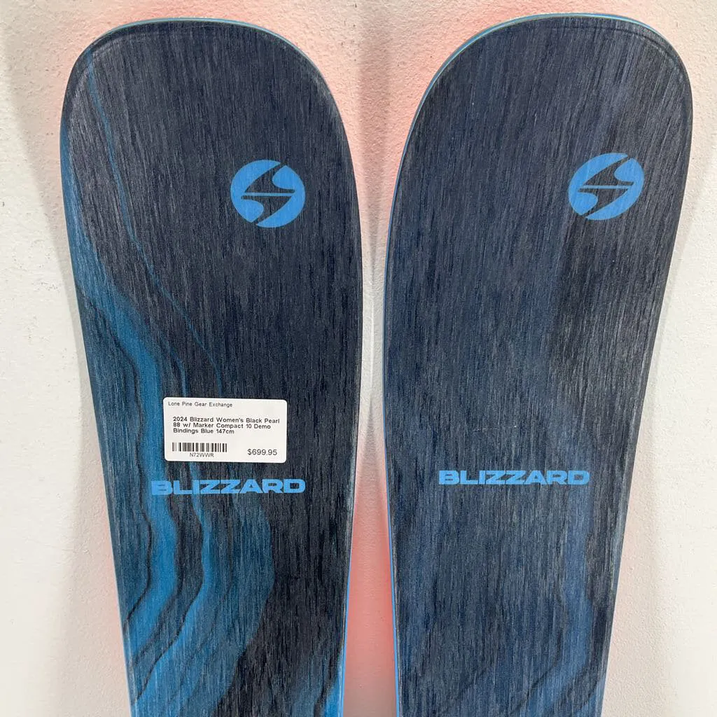 2024 Blizzard Women's Black Pearl 88 w/ Marker Compact 10 Demo Bindings