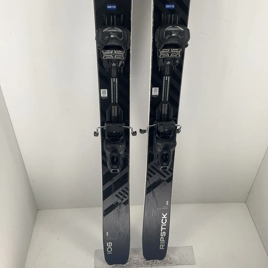 2024 Elan Ripstick 106 Black Edition w/ Tyrolia Attack 11 Demo Bindings