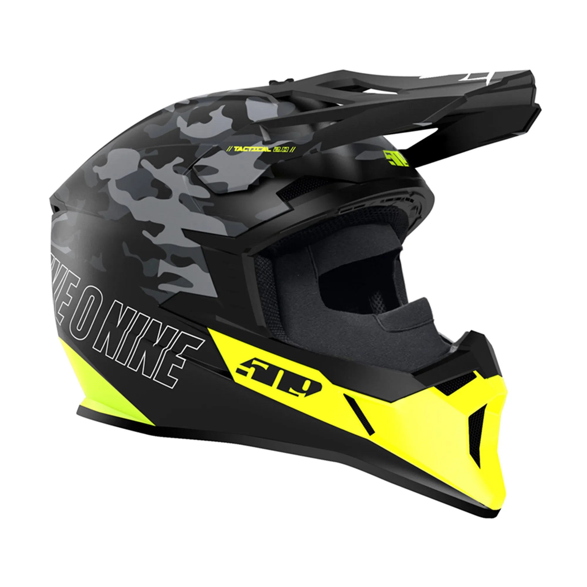 509  Youth Tactical 2.0 Snowmobile Helmet DOT ECE Injection Molded Black Camo