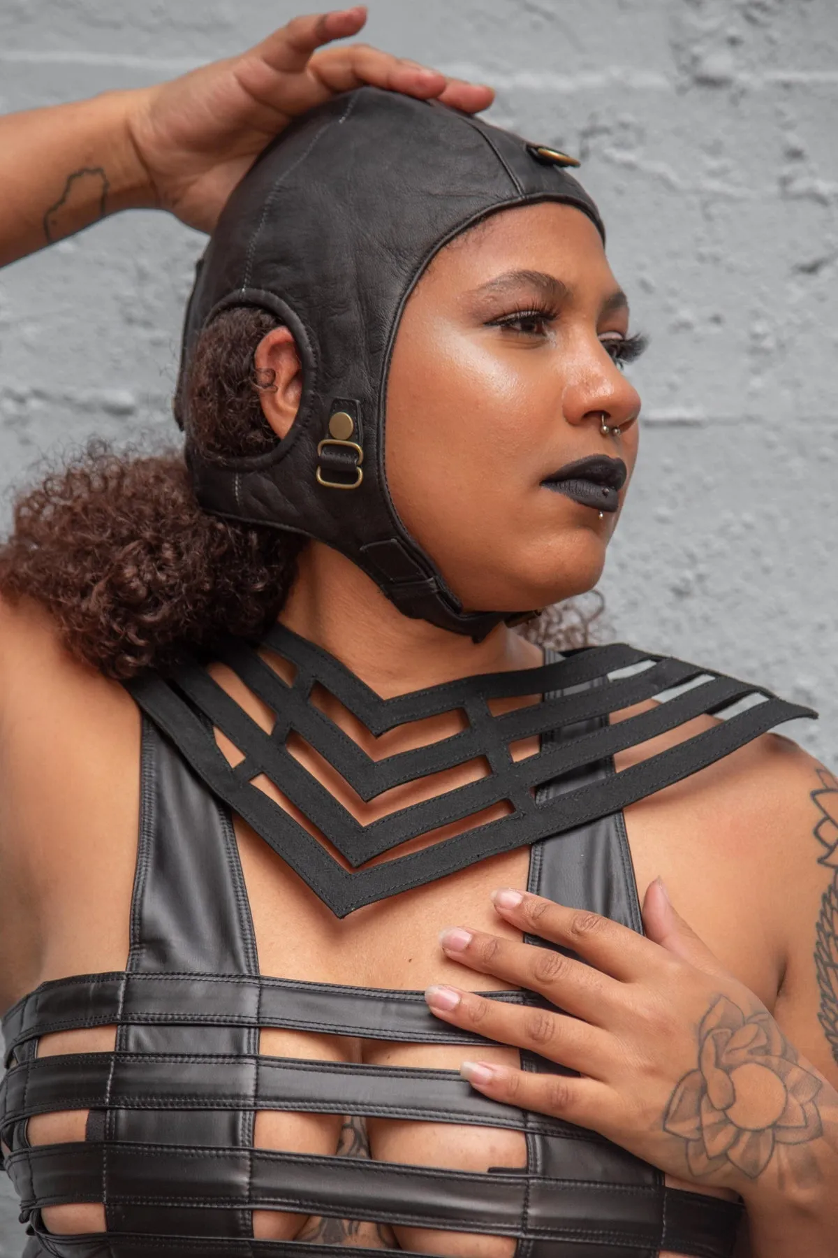 5D x Eyecon Leather Flight Helmet
