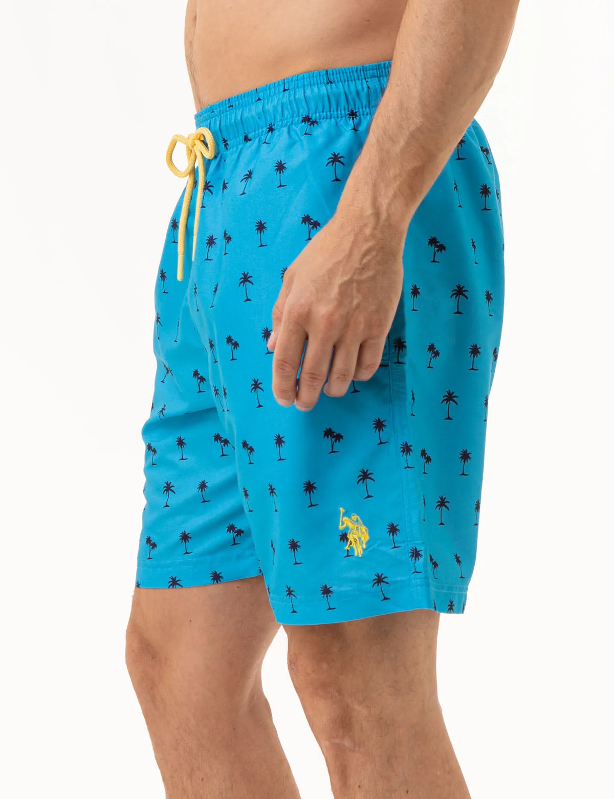 7 PALM TREE PRINT SWIM TRUNKS