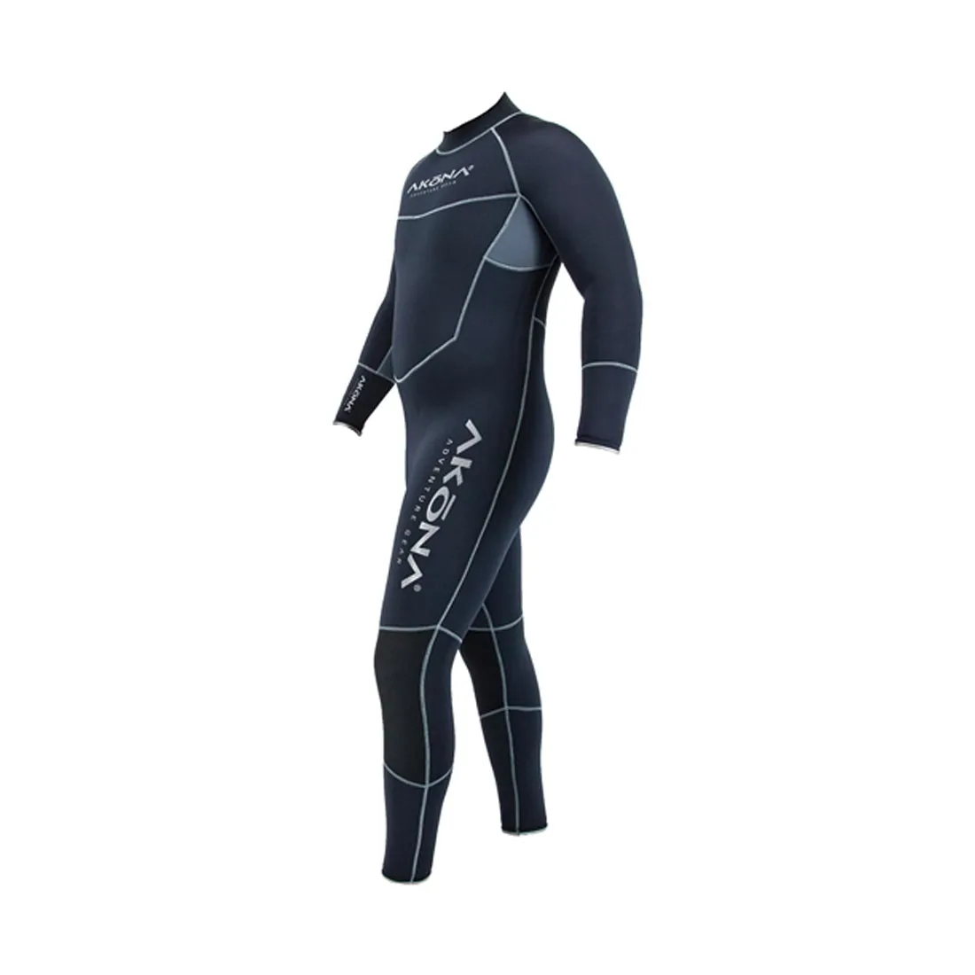 Akona 7mm Mens Quantum Stretch Full Wetsuit Glued and Blind Stitched