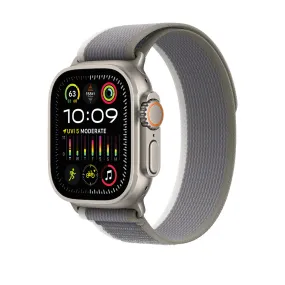 Apple Watch Ultra 2 GPS   Cellular, 49mm Titanium Case with Green\Grey Trail Loop – MRF43 (M/L)