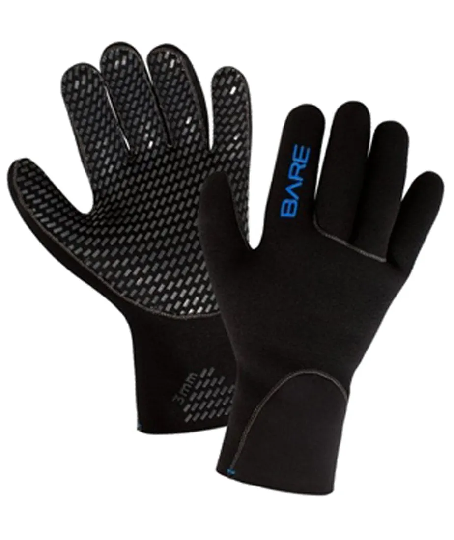 Bare 3mm Scuba Diving Glove with Elastek Full Stretch Neoprene