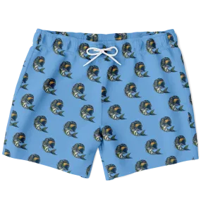 Bass Mullet Men's Swim Trunks - Blue