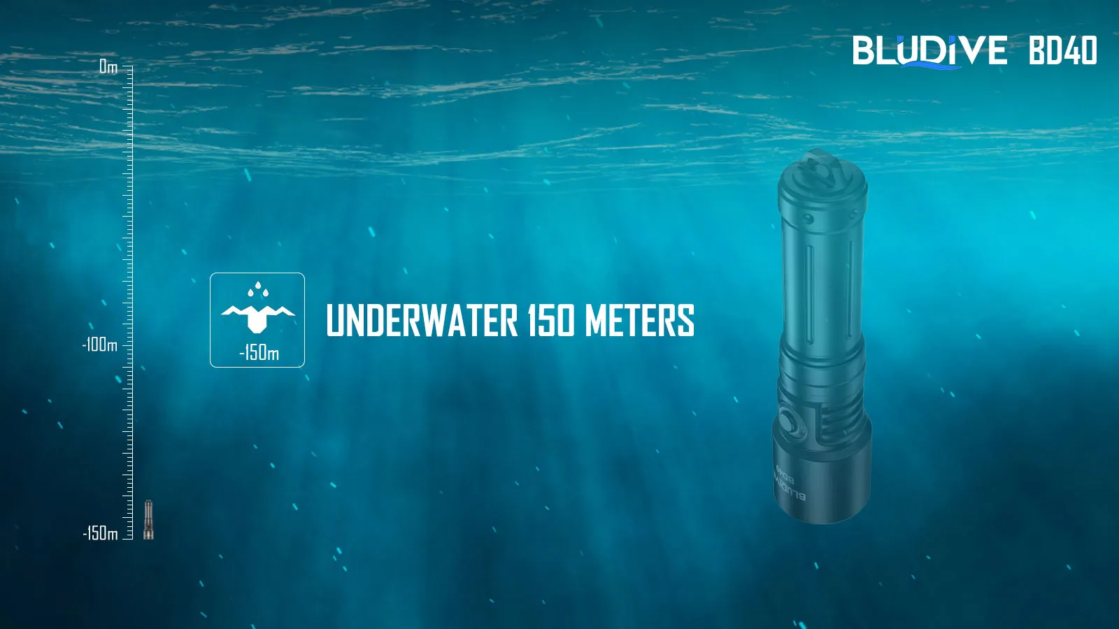 BD40 - 1800 lumens (150m Dive Torch)