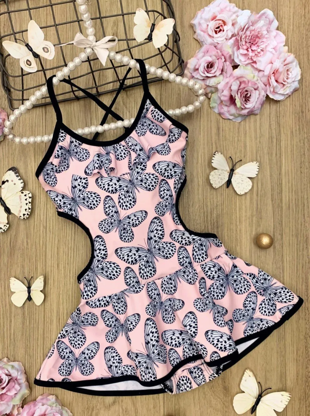 Beach Butterfly One Piece Swimsuit