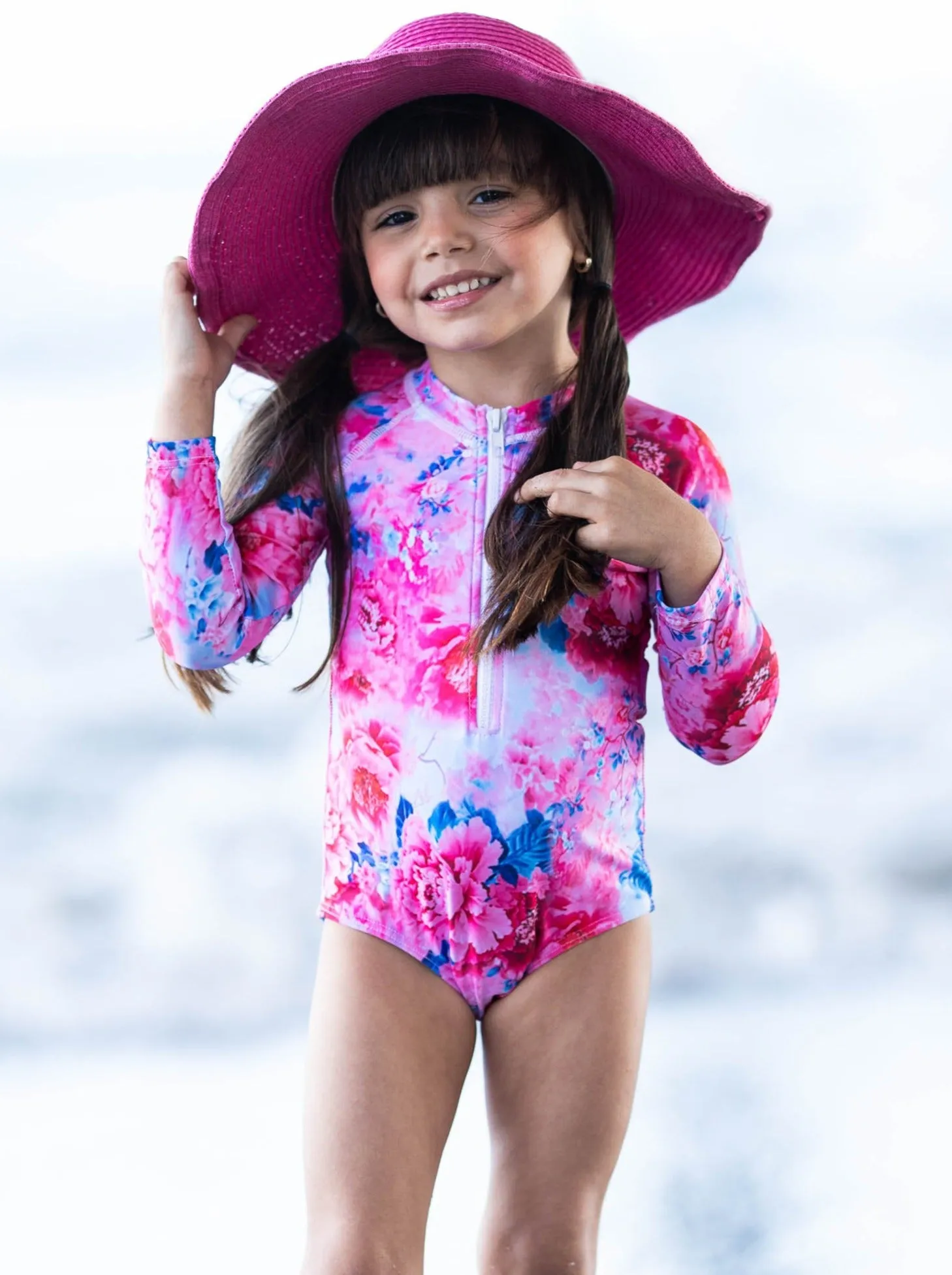 Beauty And The Beach Rash Guard One Piece Swimsuit