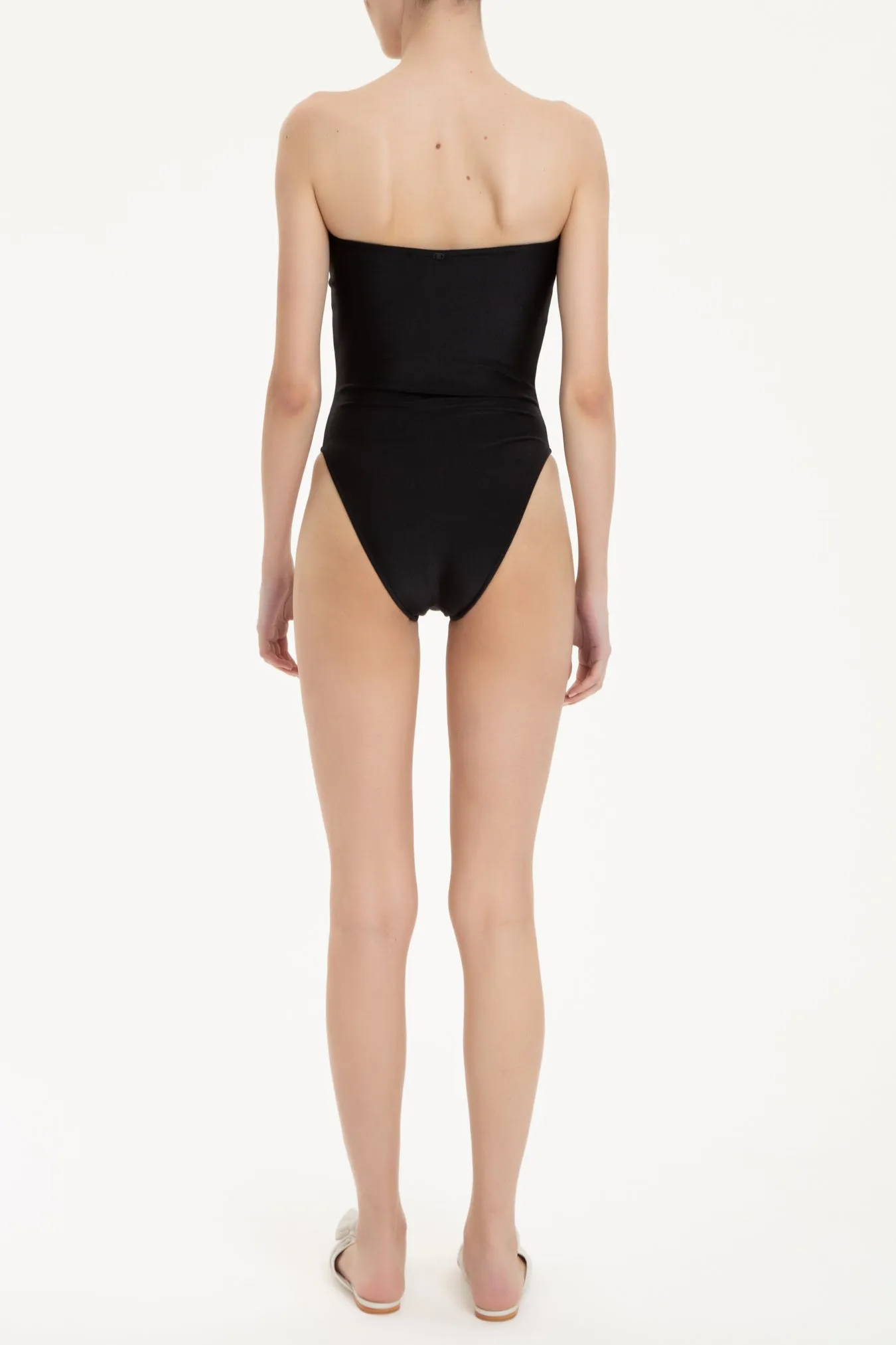 Bicolor Strapless Swimsuit
