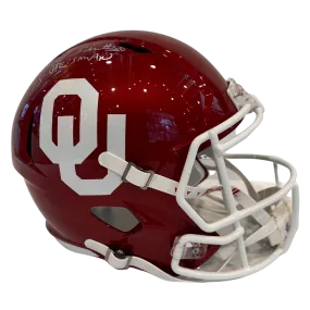 Billy Sims Oklahoma Sooners Autographed Full Size Speed Replica Helmet w/ Inscription - JSA COA