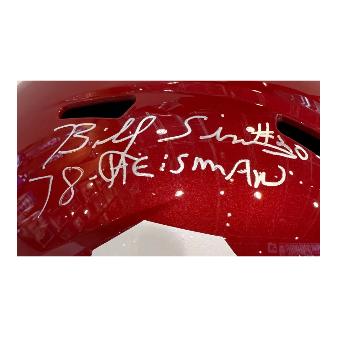 Billy Sims Oklahoma Sooners Autographed Full Size Speed Replica Helmet w/ Inscription - JSA COA