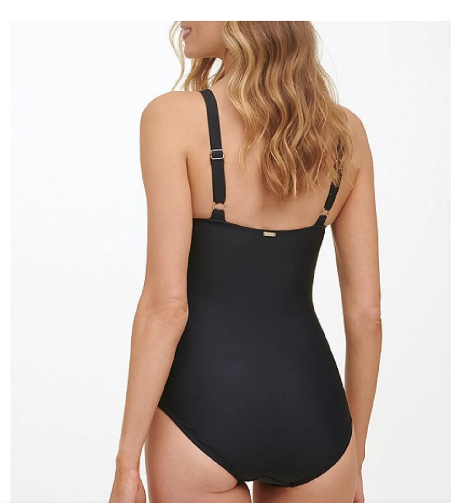 Calvin Klein Women's One-Piece Swimsuit, Black Garden Floral, 6