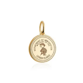 Cayman Islands Passport Stamp Charm Solid Gold
