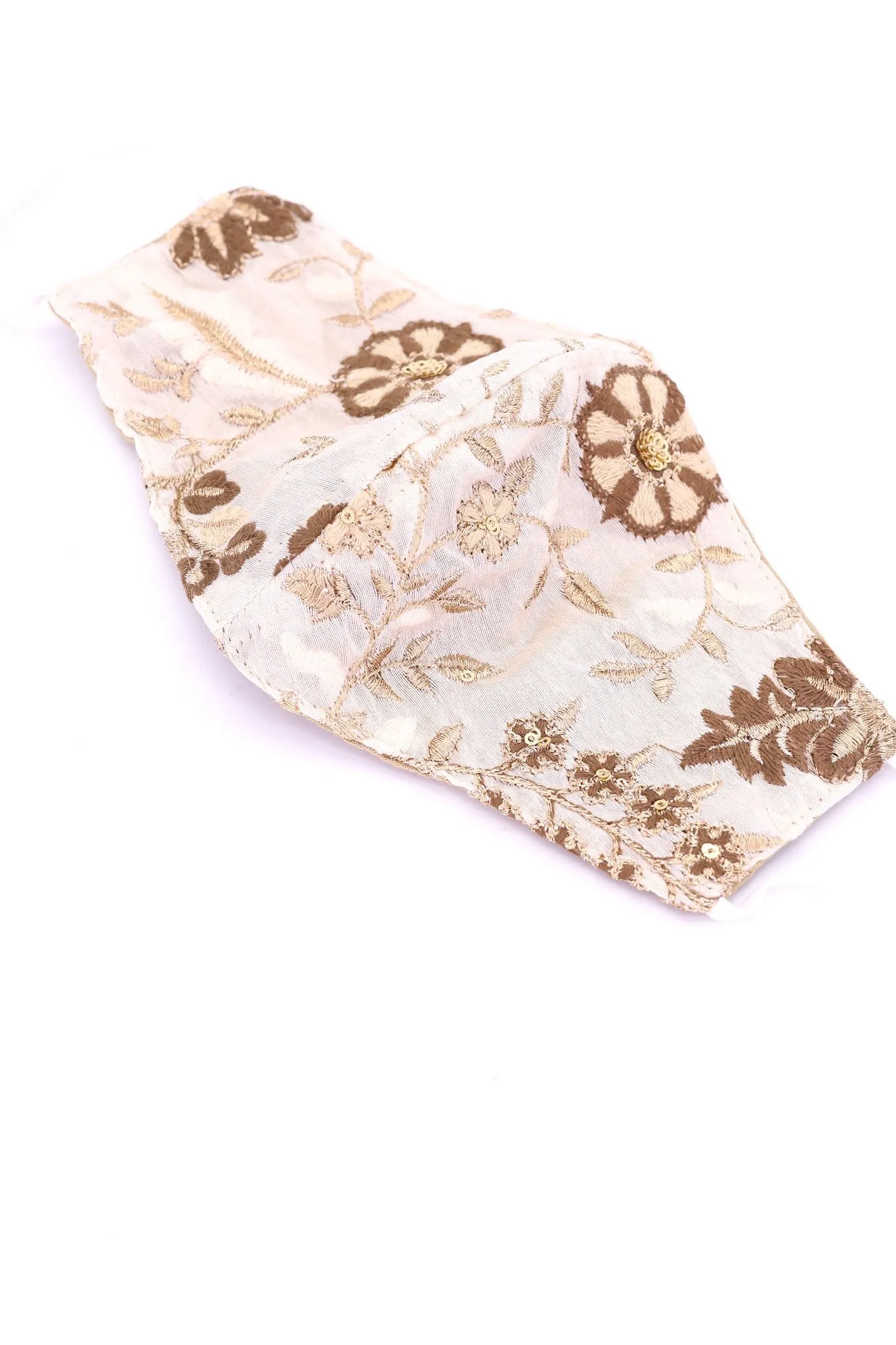 CHIFFON SILK EMBROIDERED FACE MASK CHELS