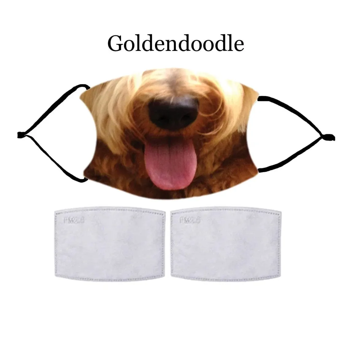 DOODLE DOG FACE Fashion Design Printed Reusable Face Mask collection (Includes 2 FREE filters)