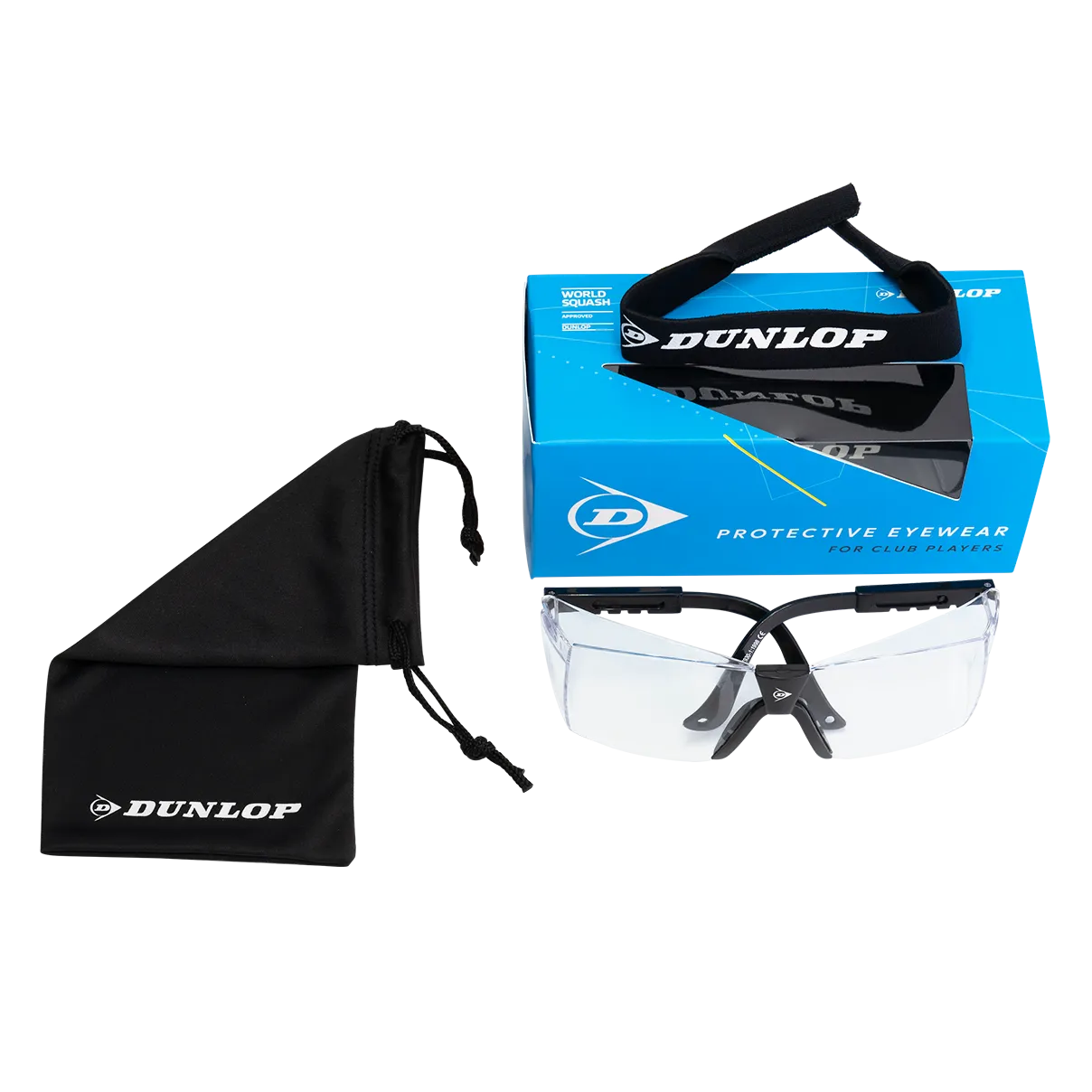 Black Dunlop Club Players Optimal Protective Eyewear