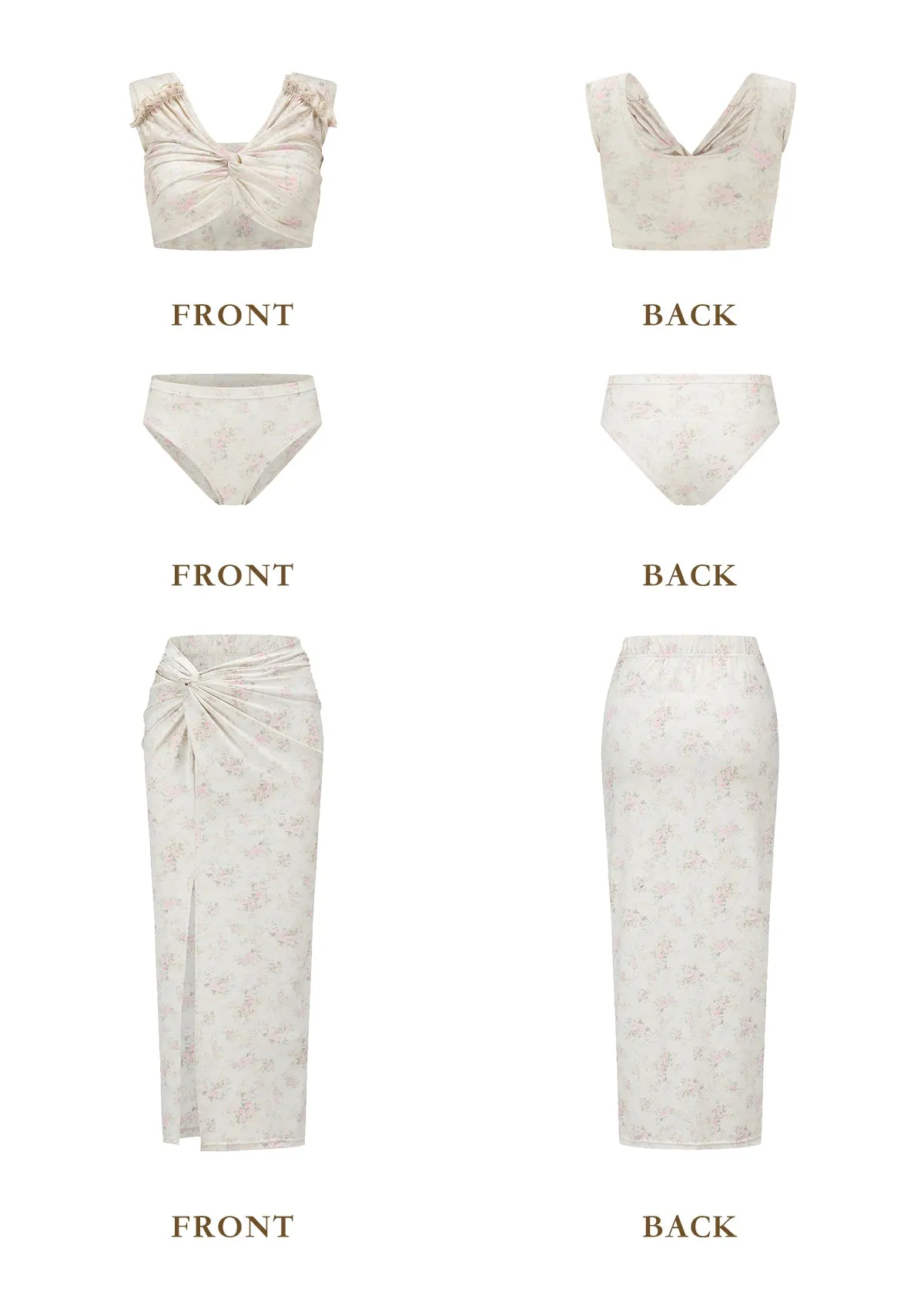 Evelynn Beach Three-piece Swimsuit