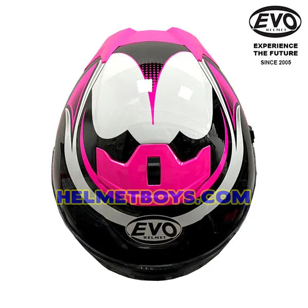 EVO RS9 Motorcycle Sunvisor Helmet FUSCHIA CURVE