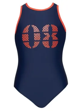 JB10040 JB Sport Girls High Neck Swimsuit - Jets