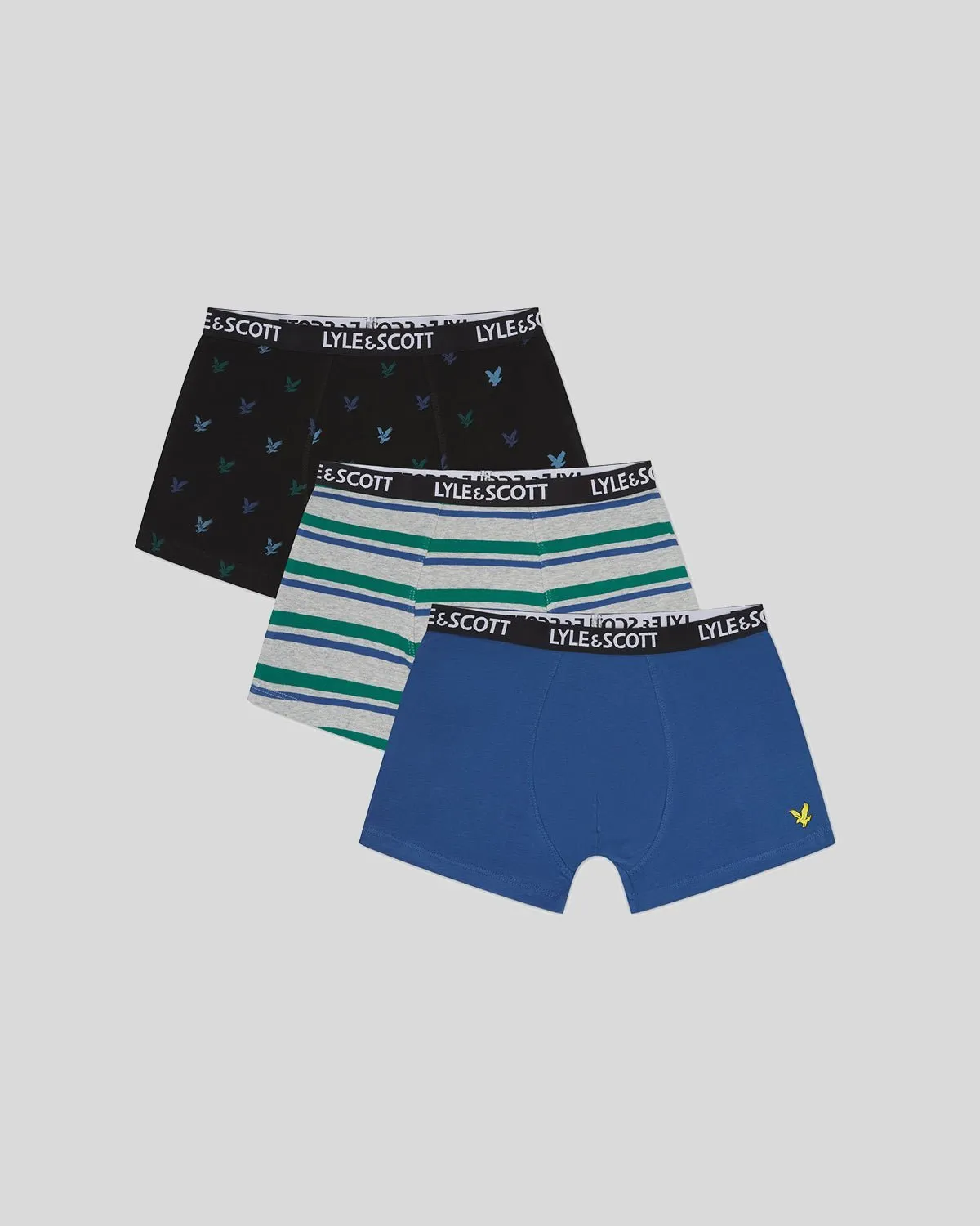 Kids 3 Pack Mixed Trunks