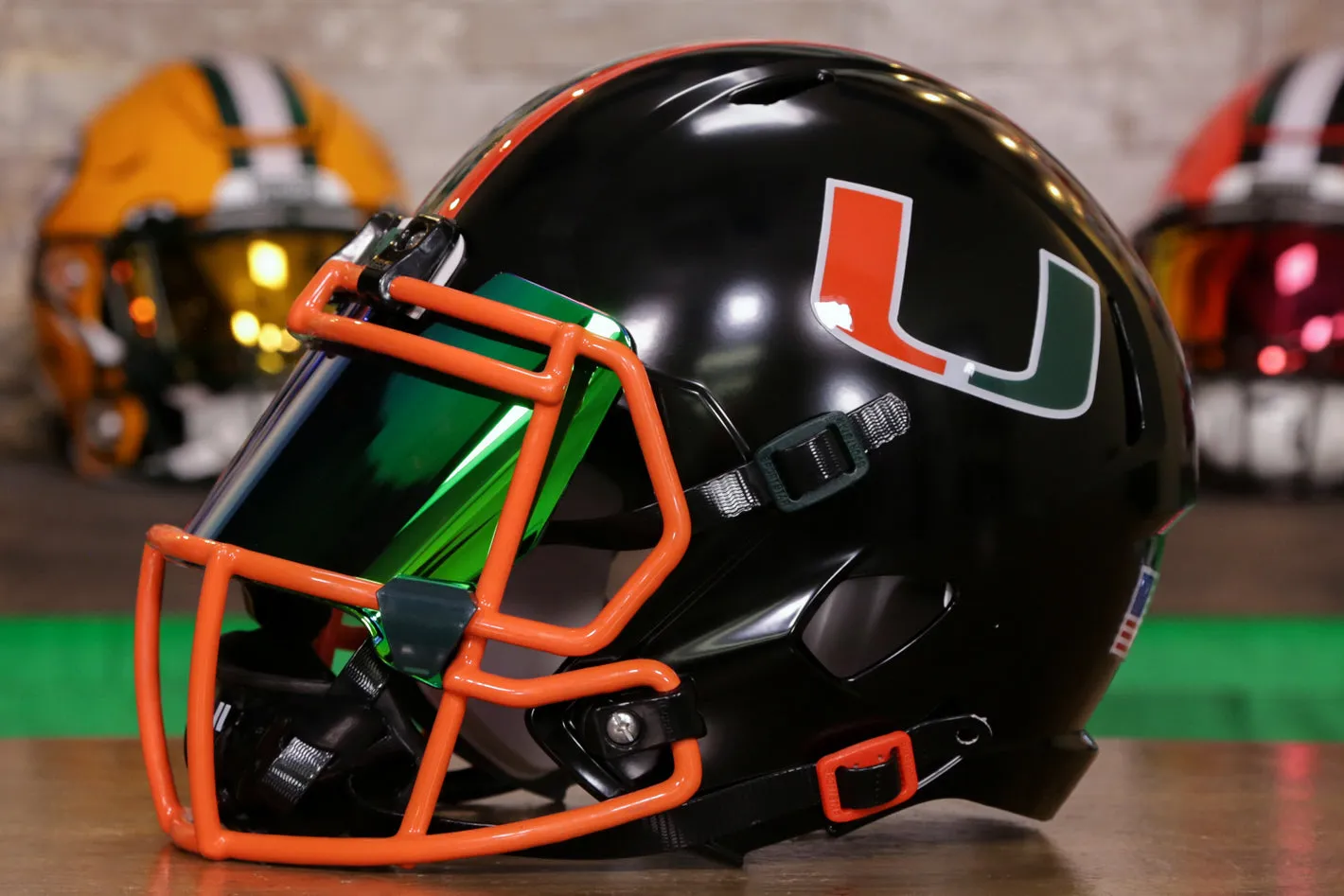 Miami Hurricanes Riddell Speed Replica Helmet - GG Edition 00381
