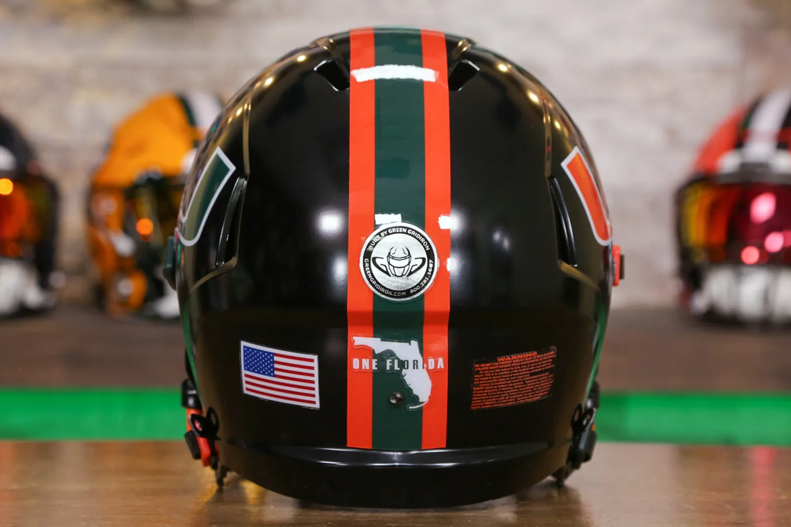 Miami Hurricanes Riddell Speed Replica Helmet - GG Edition 00381