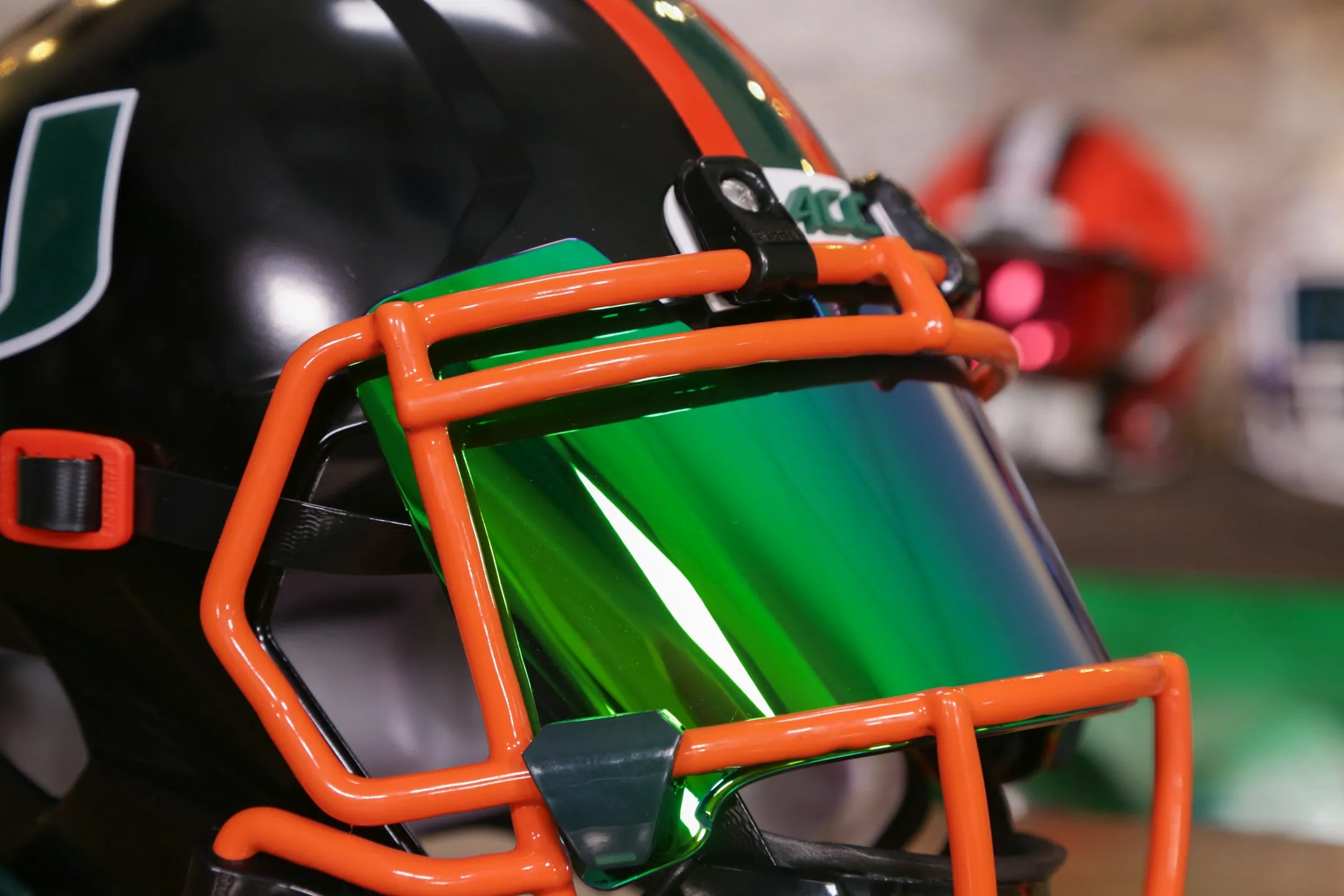 Miami Hurricanes Riddell Speed Replica Helmet - GG Edition 00381