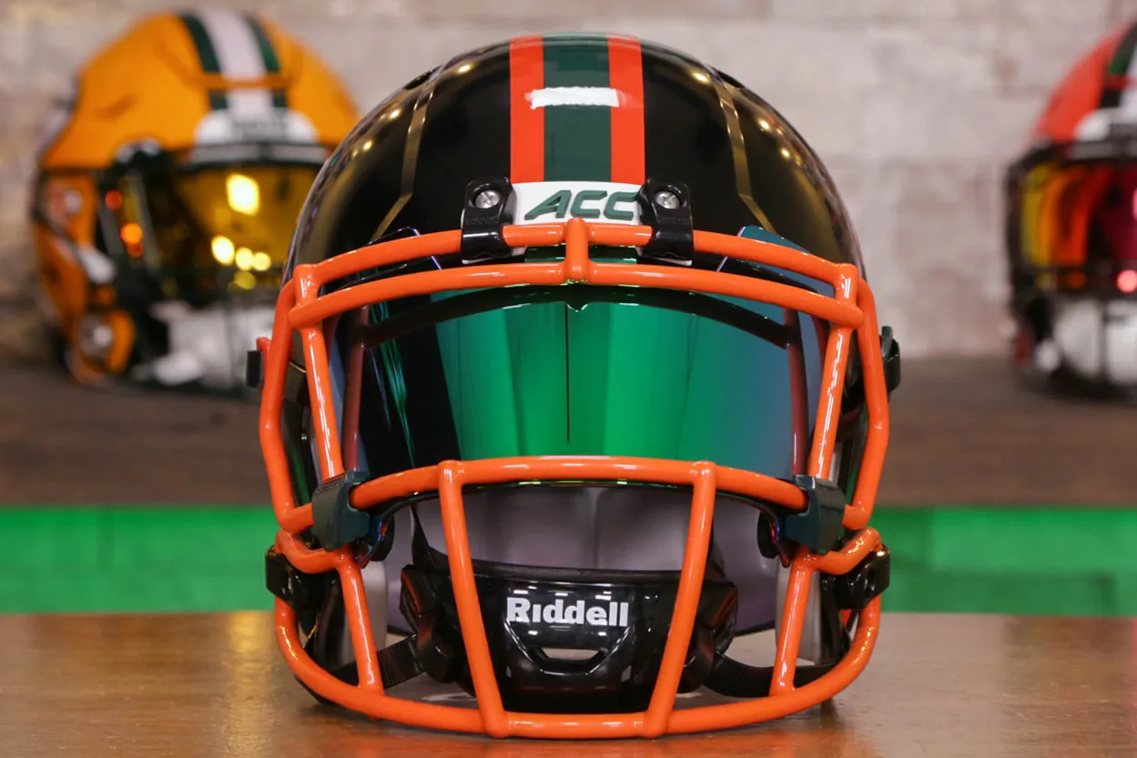 Miami Hurricanes Riddell Speed Replica Helmet - GG Edition 00381
