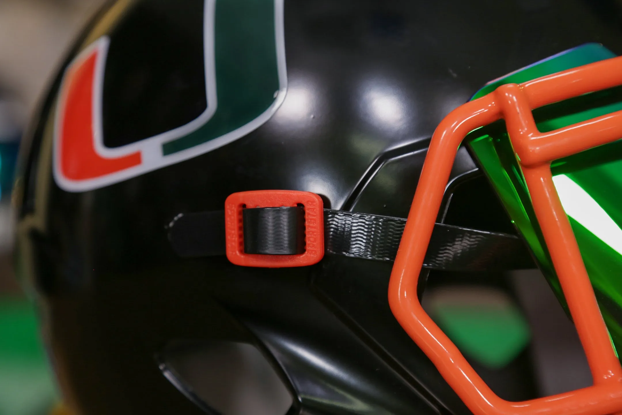 Miami Hurricanes Riddell Speed Replica Helmet - GG Edition 00381