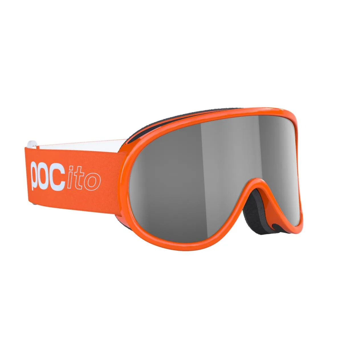 POC POCito Retina Kid's Ski Goggles Partly Sunny Silver Lens - Fluorescent Orange Frame