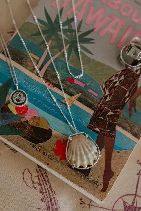 Prong Set Moonrise Shell Necklace