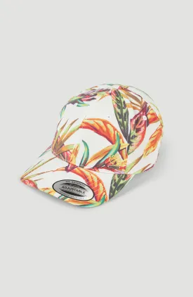 Seacoast Cap | White Tropical Flower
