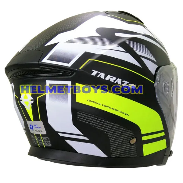 Optimized English title for TARAZ Motorcycle Sunvisor Helmet with Graphics: High-Quality TARAZ Motorcycle Sunvisor Helmet with Eye-Catching Graphics