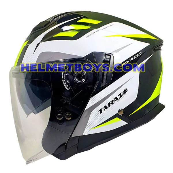 Optimized English title for TARAZ Motorcycle Sunvisor Helmet with Graphics: High-Quality TARAZ Motorcycle Sunvisor Helmet with Eye-Catching Graphics