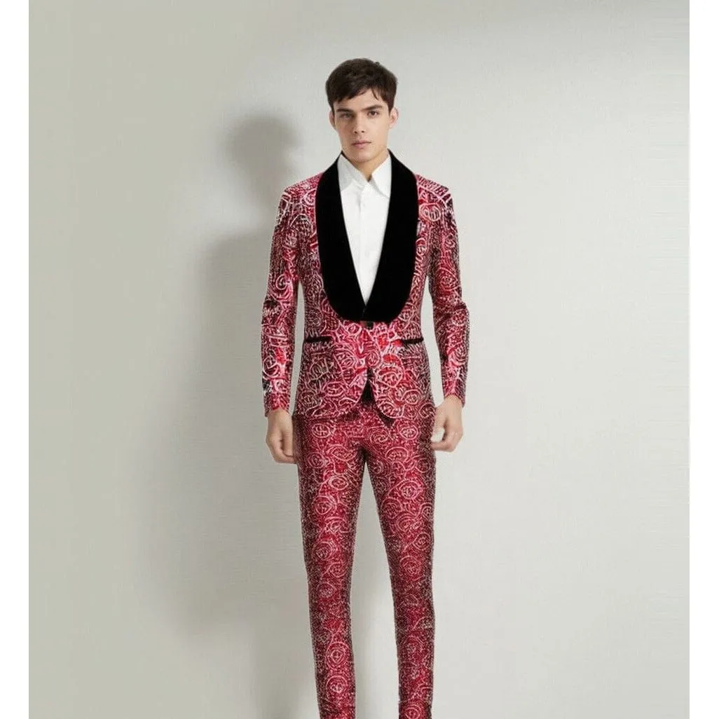 The Crimson Rose Slim Fit Two-Piece Suit