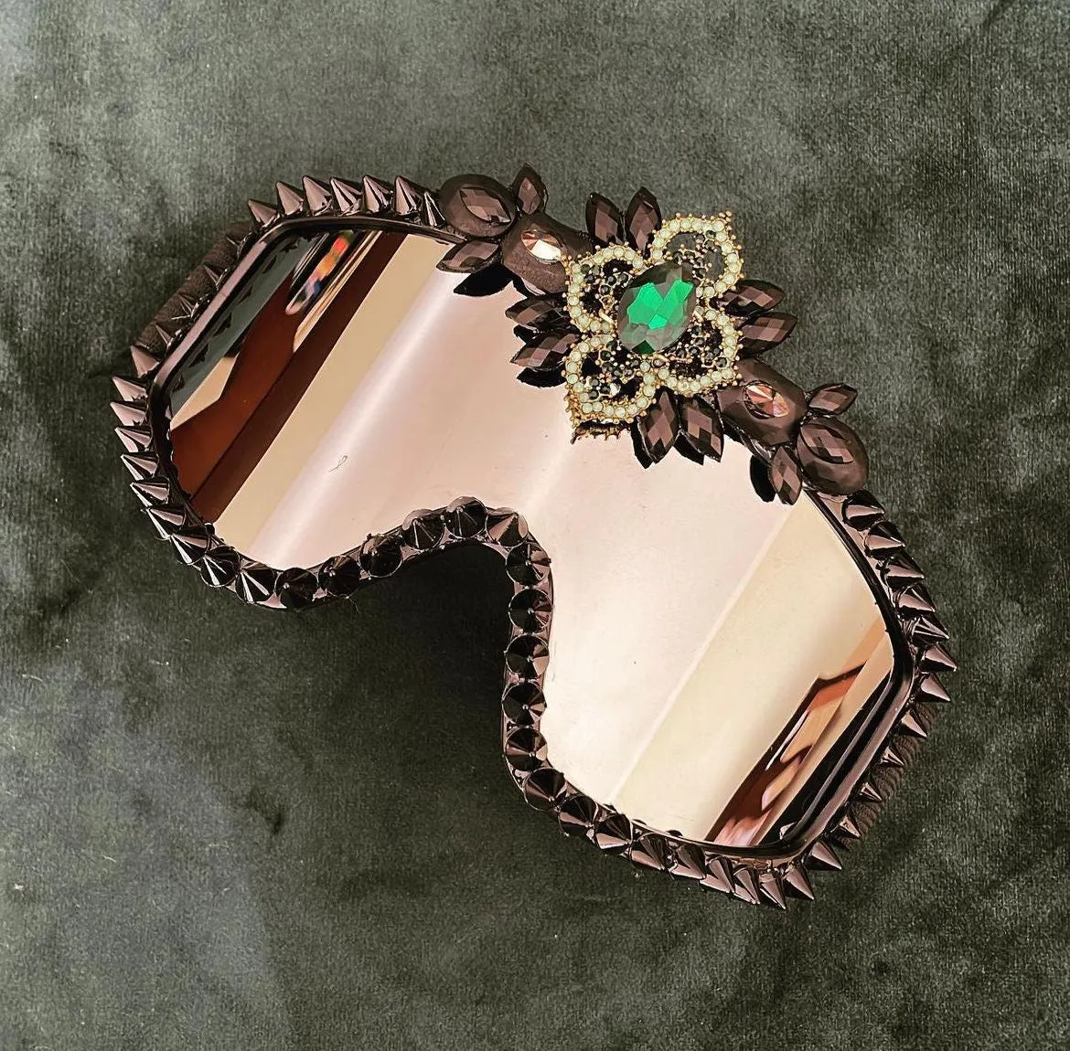 The Duchess Ski Goggles • Custom Rhinestone Burner Goggles