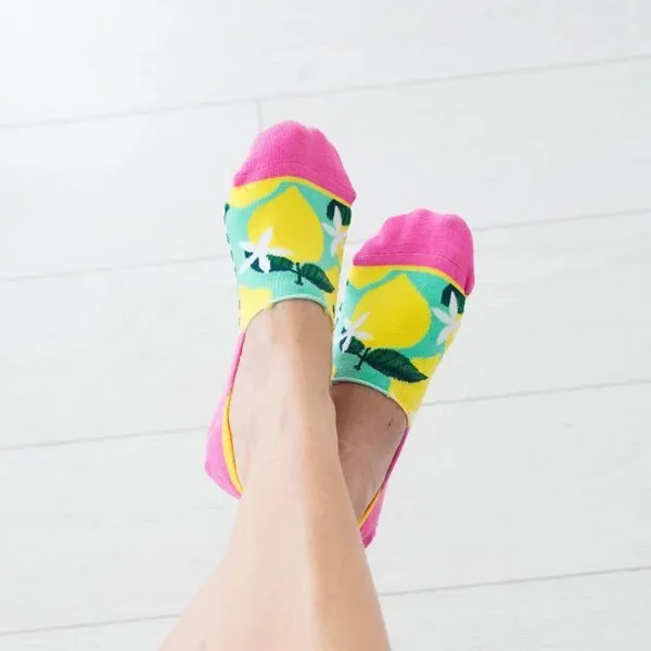 Unisex Happy Vibes No Show Socks (3 Pack)